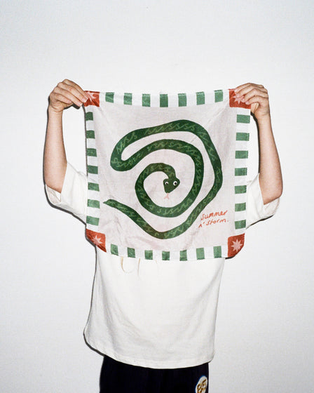 SILK PRINTED SCARF - SNAKE