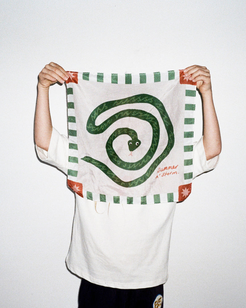 SILK PRINTED SCARF - SNAKE