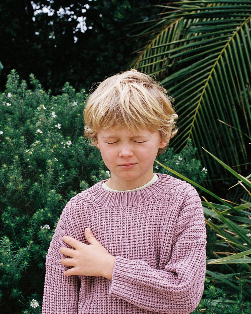 CHUNKY PULLOVER - MAUVE