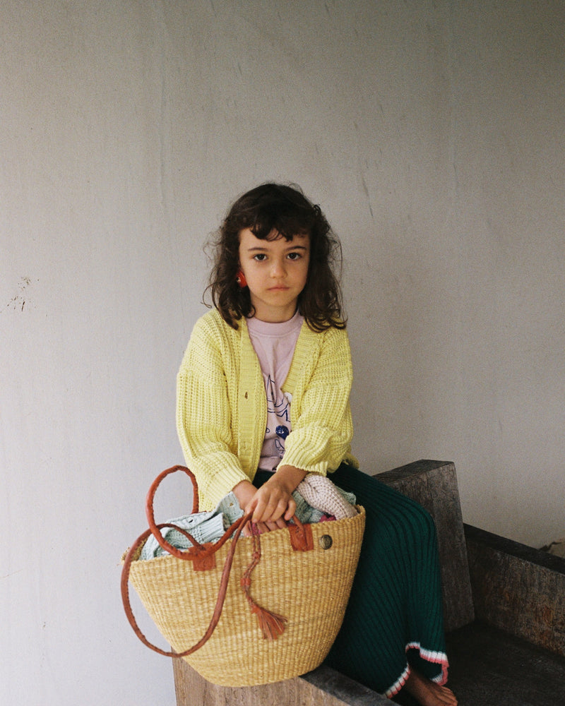 CHUNKY CARDIGAN - LEMON SORBET