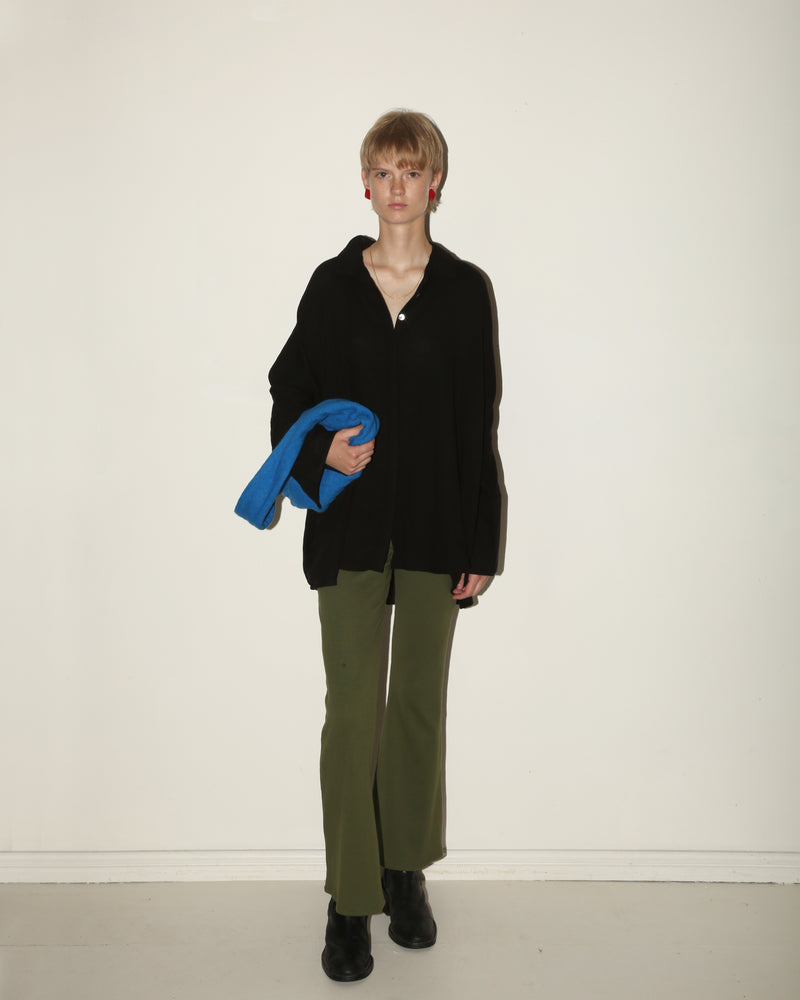 SLIGHTLY FLARED PANT <BR> KHAKI