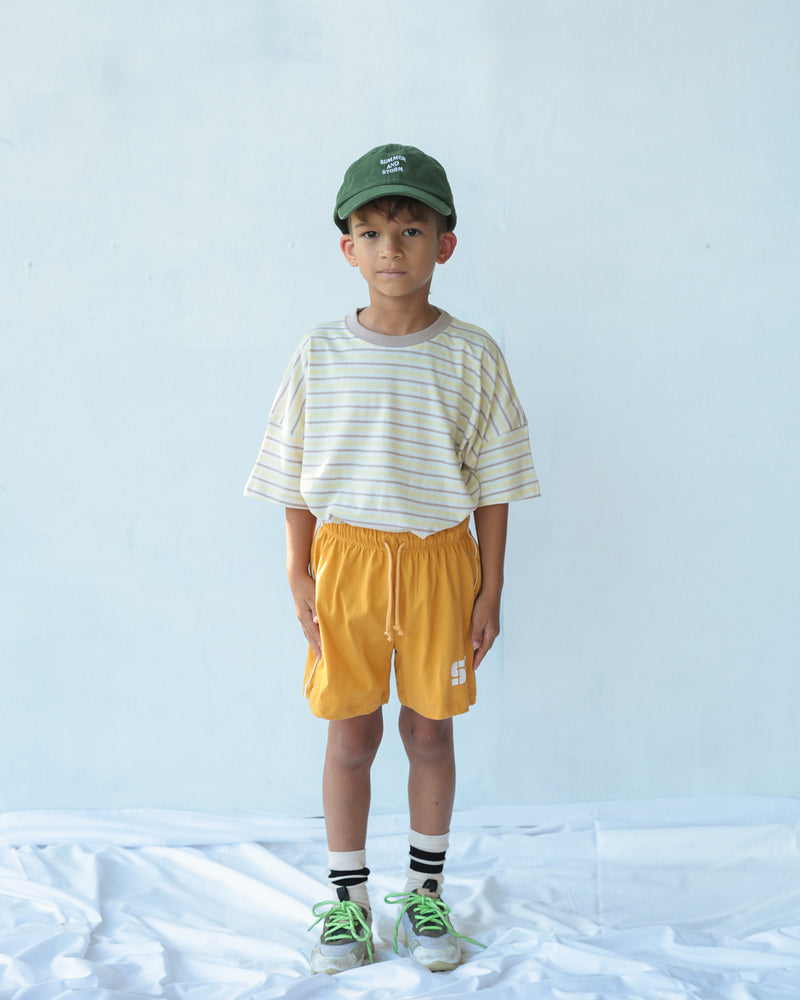 STENCIL JERSEY SHORT - YELLOW