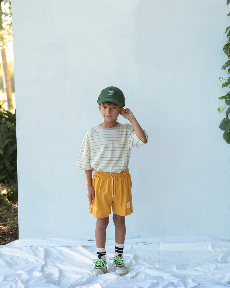 OVERSIZED TEE - MUSHROOM RETRO STRIPE