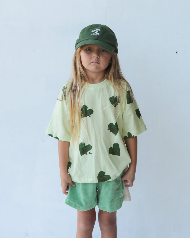 OVERSIZED TEE - GREEN HEART LOGO