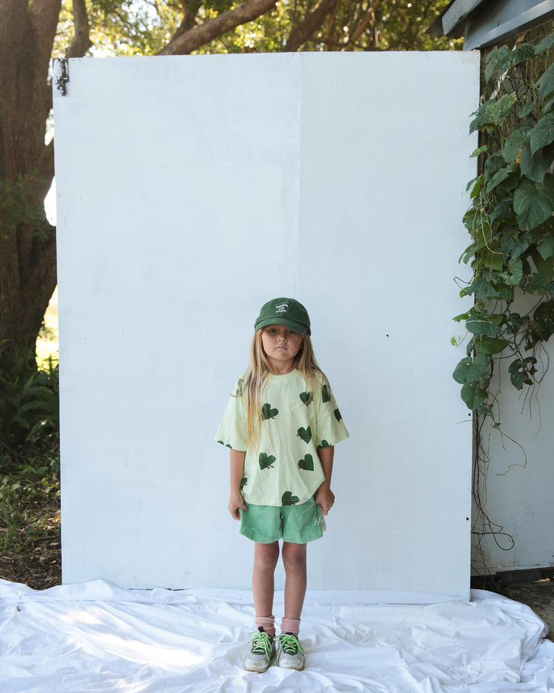 OVERSIZED TEE - GREEN HEART LOGO
