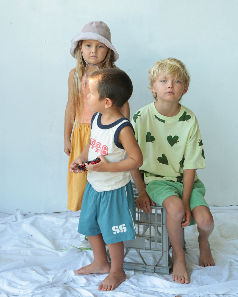 STENCIL JERSEY SHORT - BLUE