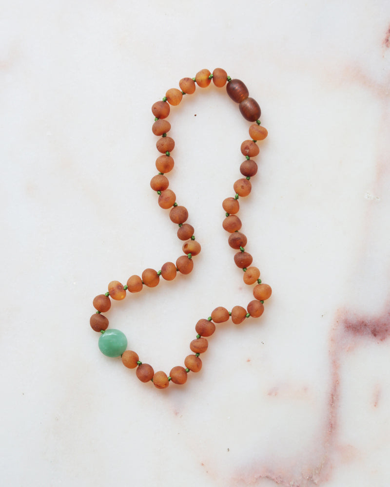 AMAZONITE AND RAW AMBER