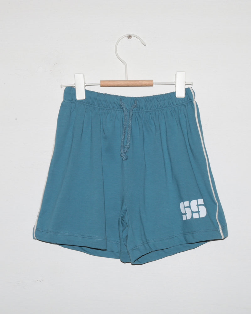 STENCIL JERSEY SHORT - BLUE
