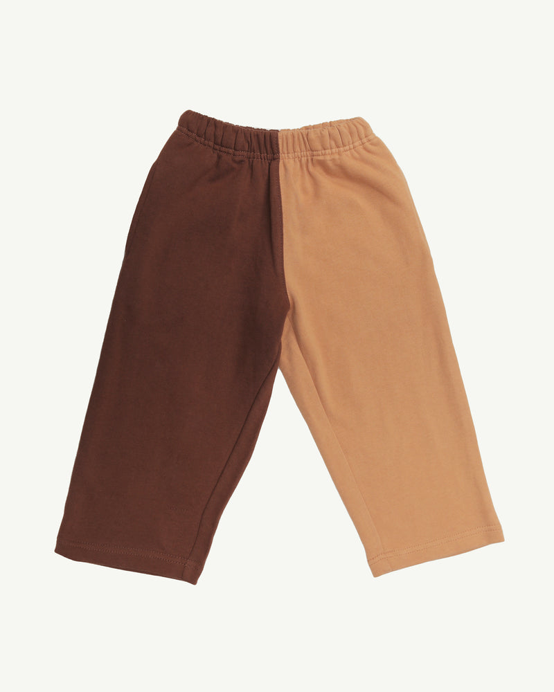 BABY RELAXED TRACKIES - RUST AND TAN