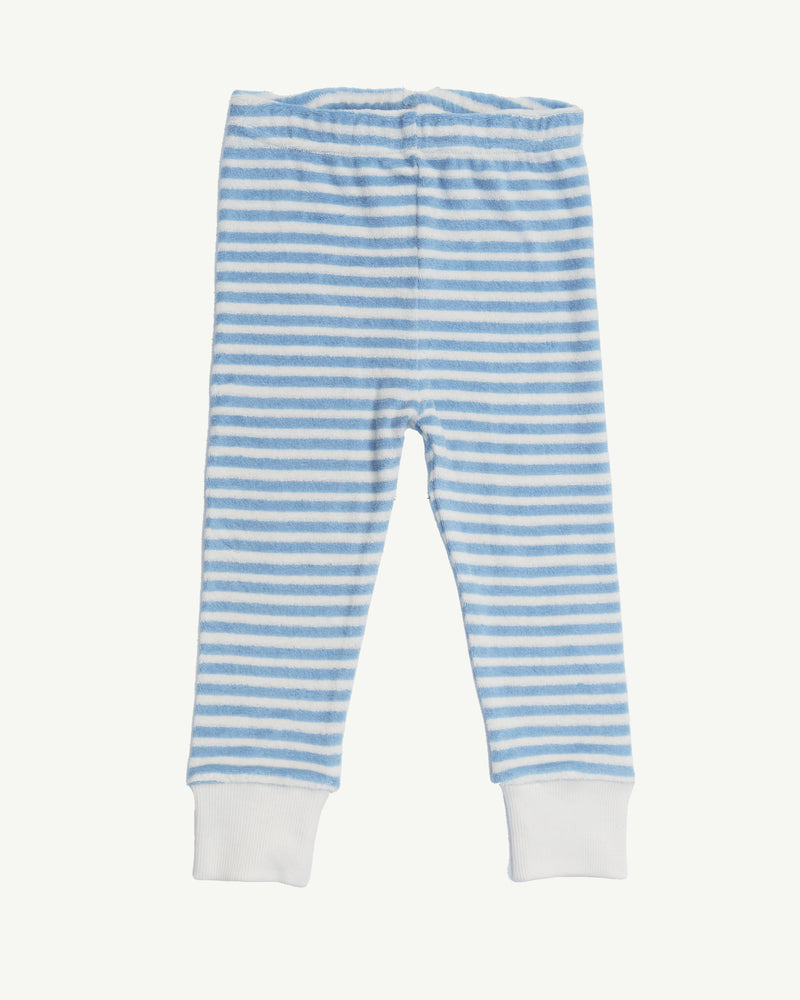 BABY TERRY LEGGING - BLUE STRIPE