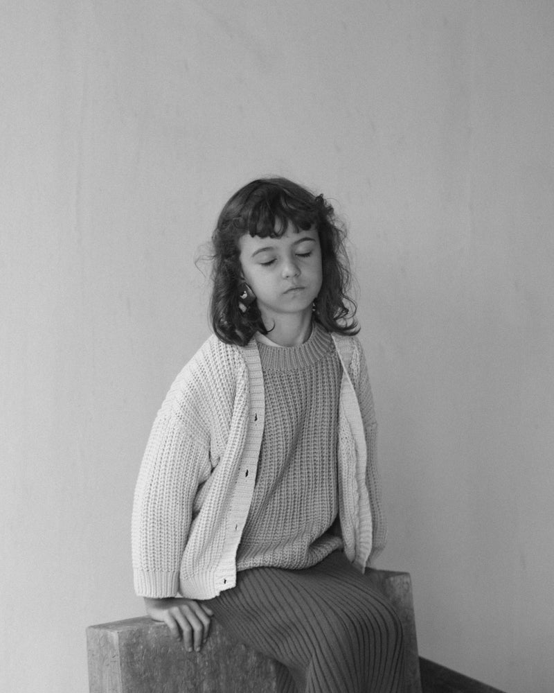 CHUNKY CARDIGAN - SAGE