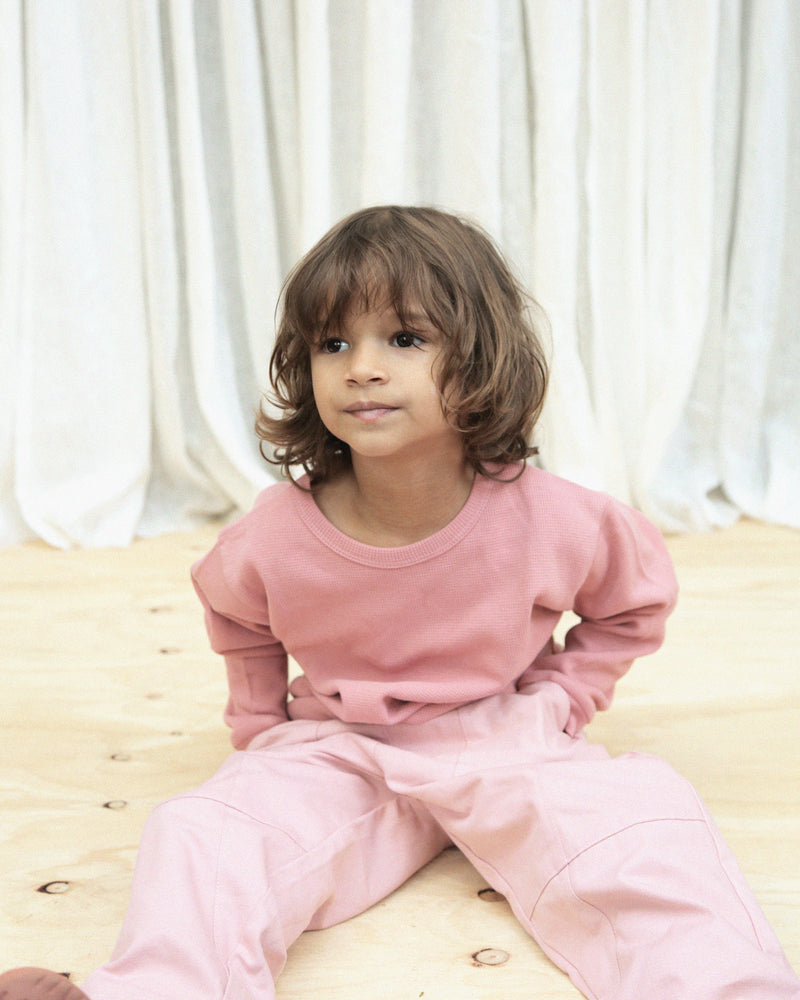 WAFFLE LONG SLEEVE - PINK