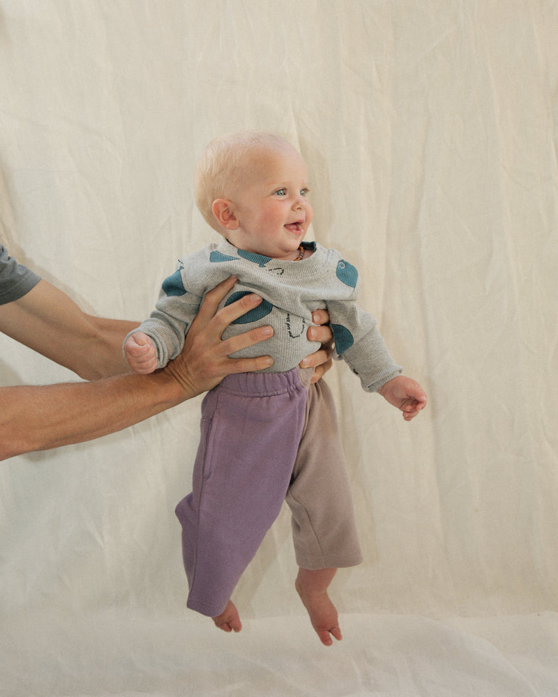 BABY RELAXED TRACKIES - VIOLET AND PURPLE