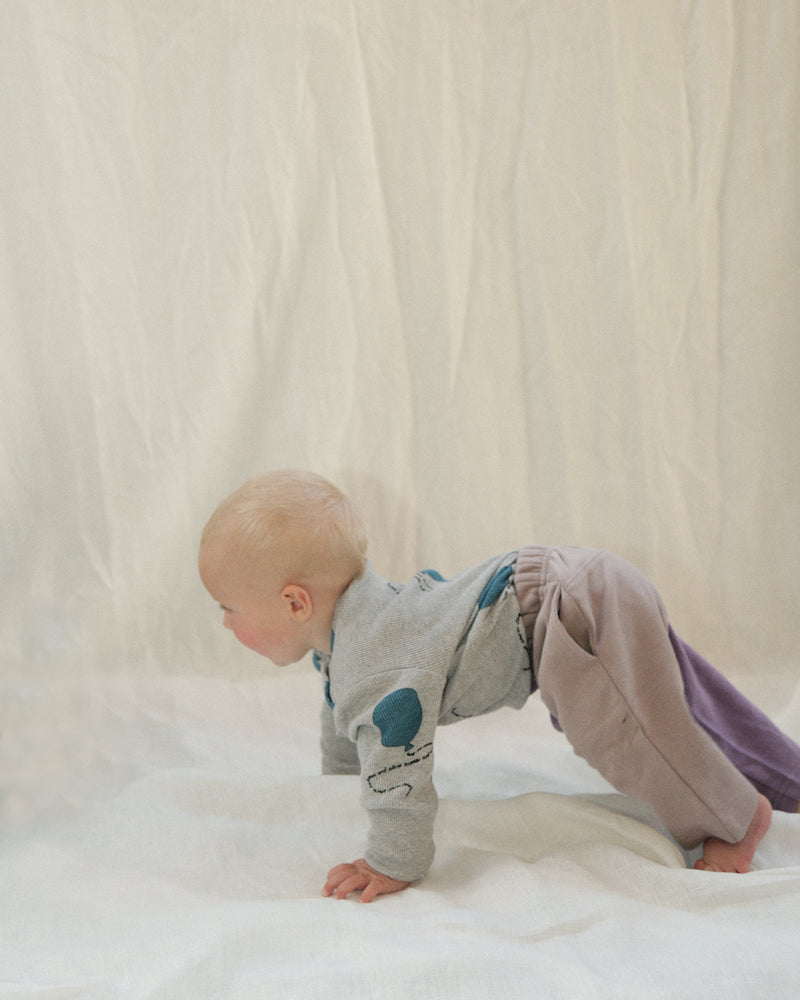 BABY RELAXED TRACKIES - VIOLET AND PURPLE