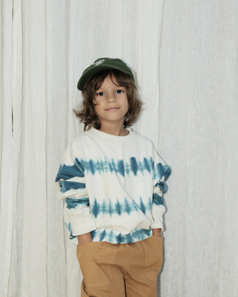 RELAXED SWEATSHIRT - INDIGO TIE DYE