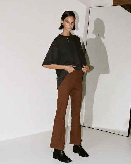 SLIGHTLY FLARED PANT <BR> (YOU ACTUALLY NEED) <BR> BROWN
