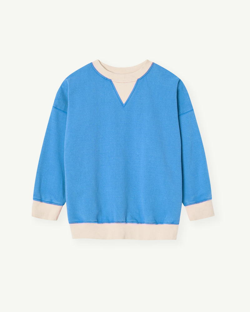 WOMENS VINTAGE PULLOVER <BR> BLUE
