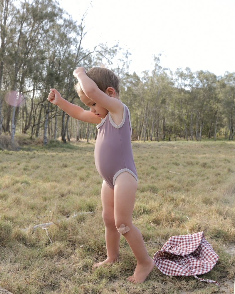 CLASSIC ONE PIECE - MAUVE AND MUSHROOM