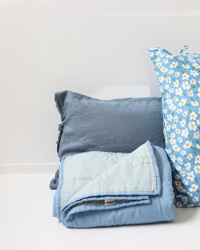 MINI QUILTED DUVET/PLAYMAT - OCEAN BLUE