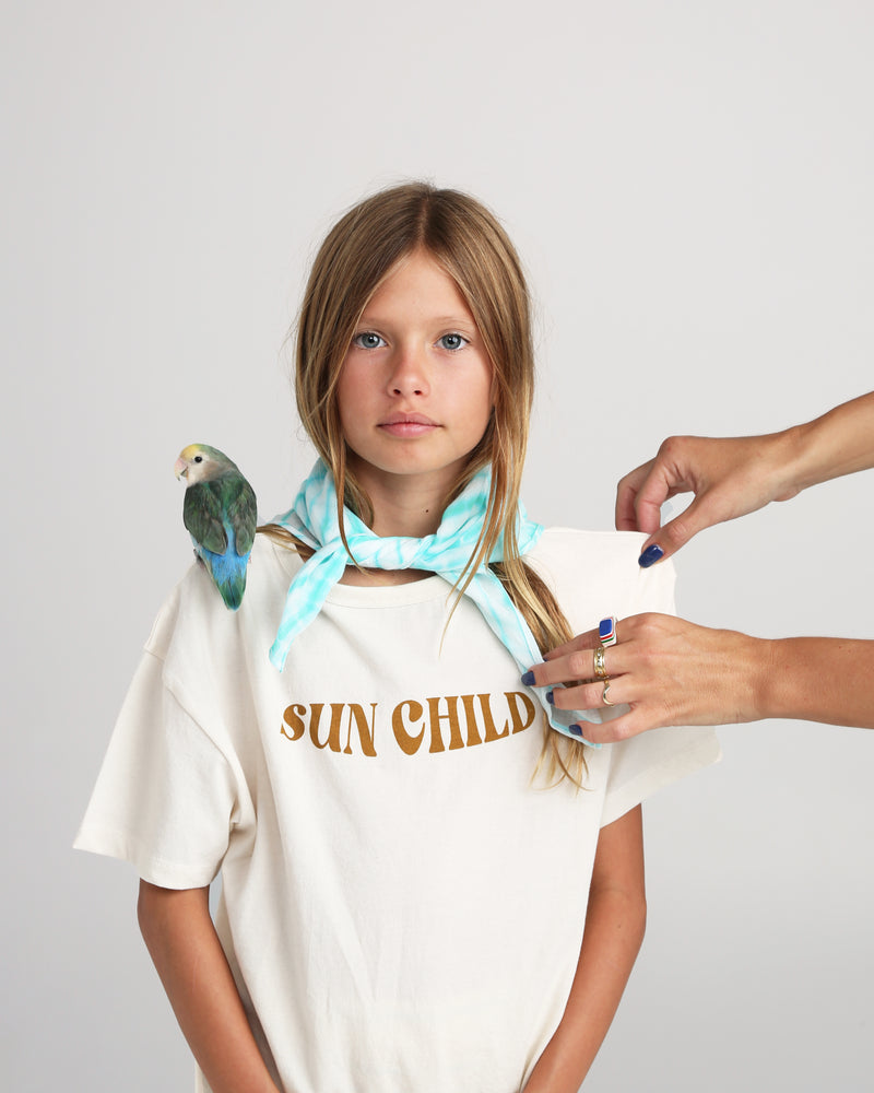 TIE DYED BANDANA - AQUA