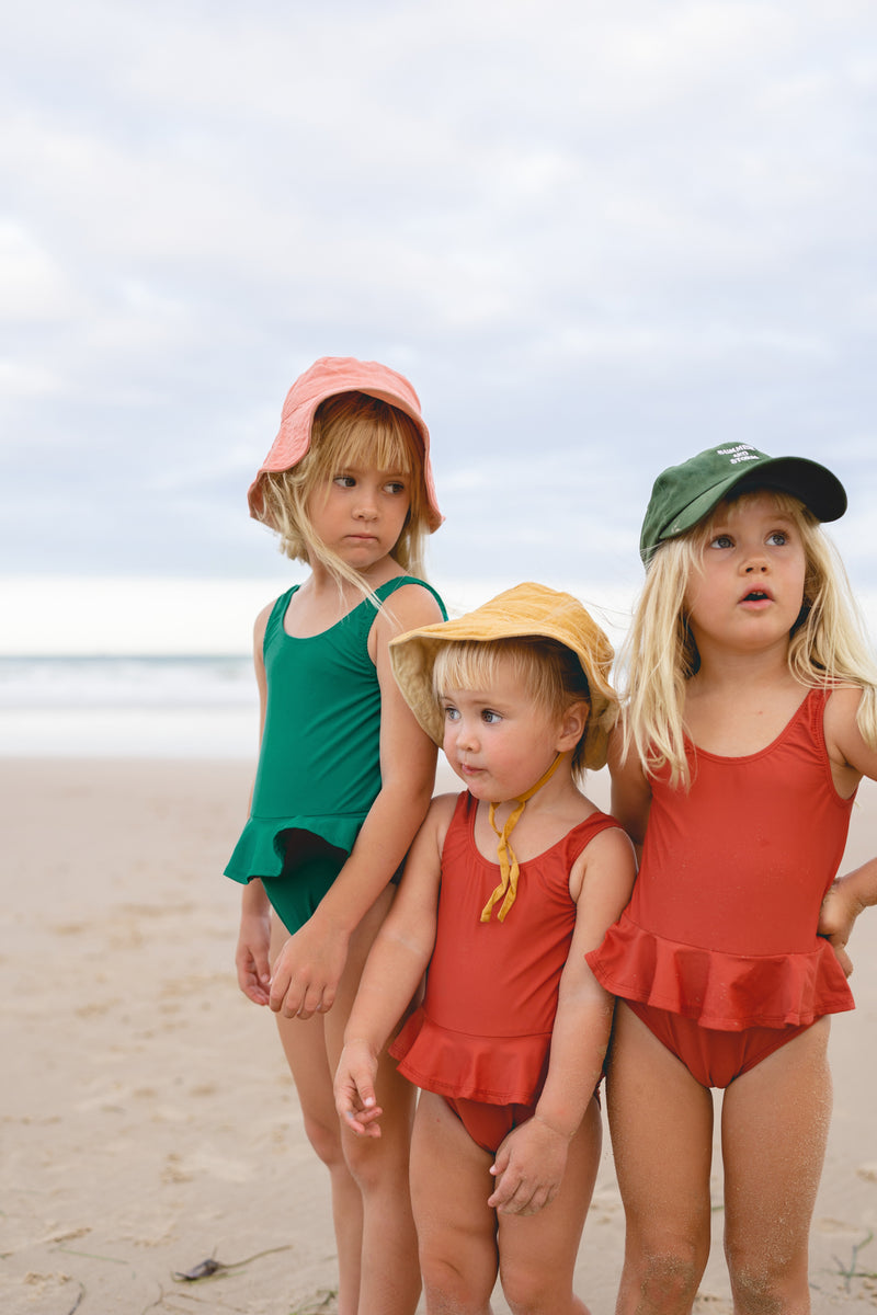 THE FRILL ONE PIECE - RETRO GREEN