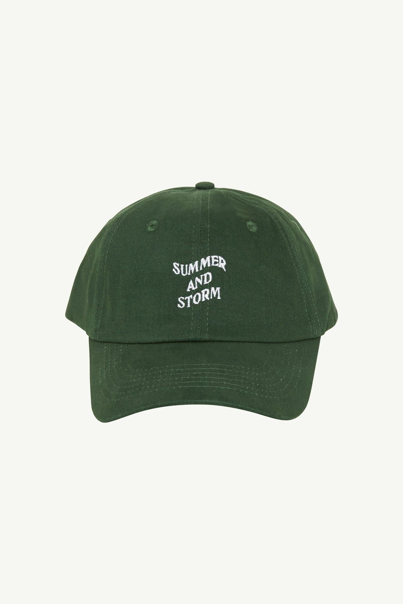 DAD CAP <BR> FOREST GREEN