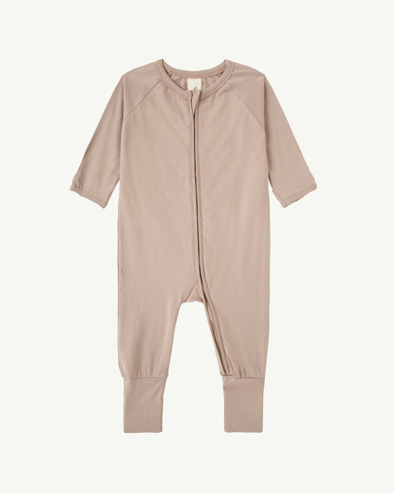 ZIP-UP ROMPER - MUSHROOM