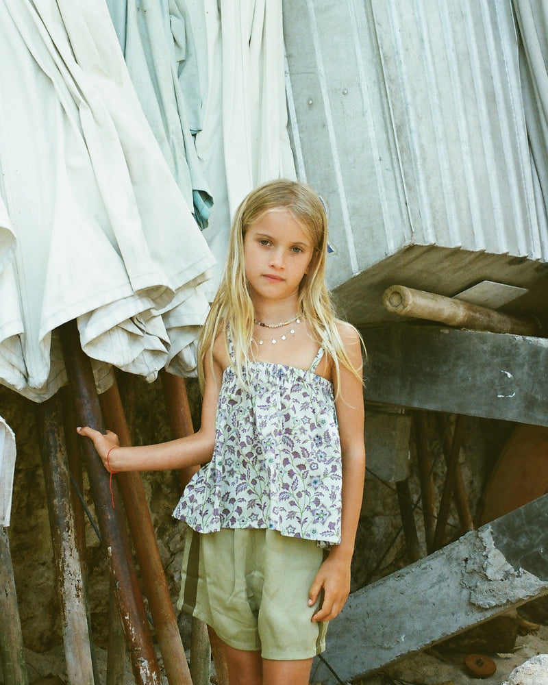 KIDS SIENNA SHORT <BR> MOSS AND OLIVE