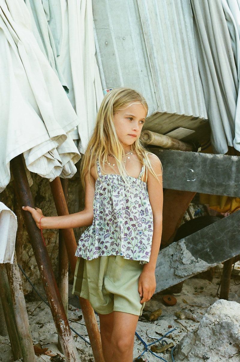 KIDS SIENNA SHORT <BR> MOSS AND OLIVE