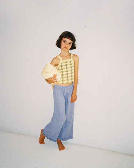 GIRLS FRILL PANT - LAVENDER