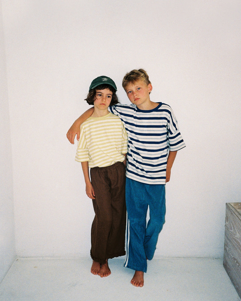 OVERSIZED TEE - BUTTER RETRO STRIPE