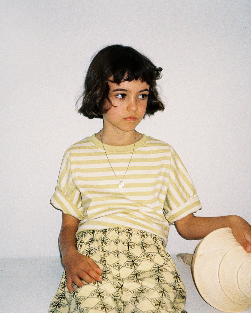 OVERSIZED TEE - BUTTER RETRO STRIPE