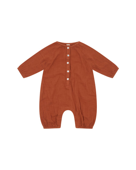 COTTON ROMPER - PECON BROWN