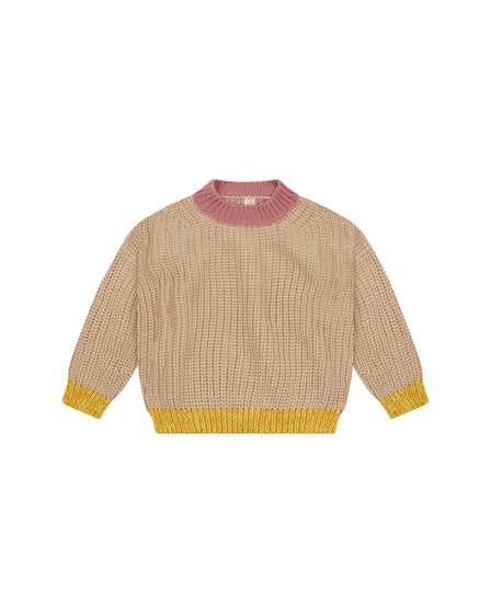 CHUNKY PULLOVER - YELLOW NATURAL PINK
