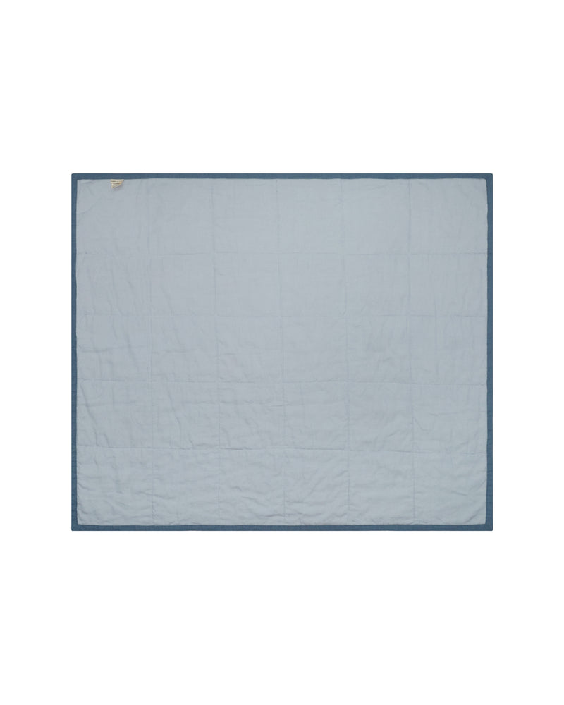 MINI QUILTED DUVET/PLAYMAT - LAKE BLUE