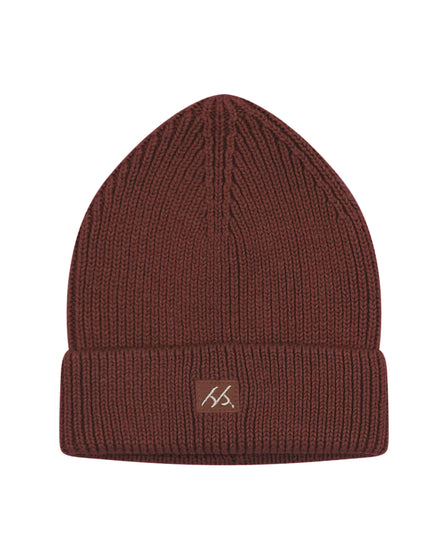 POINT BEANIE - UMBER BROWN