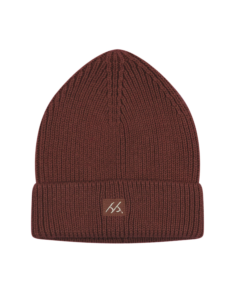 POINT BEANIE - UMBER BROWN