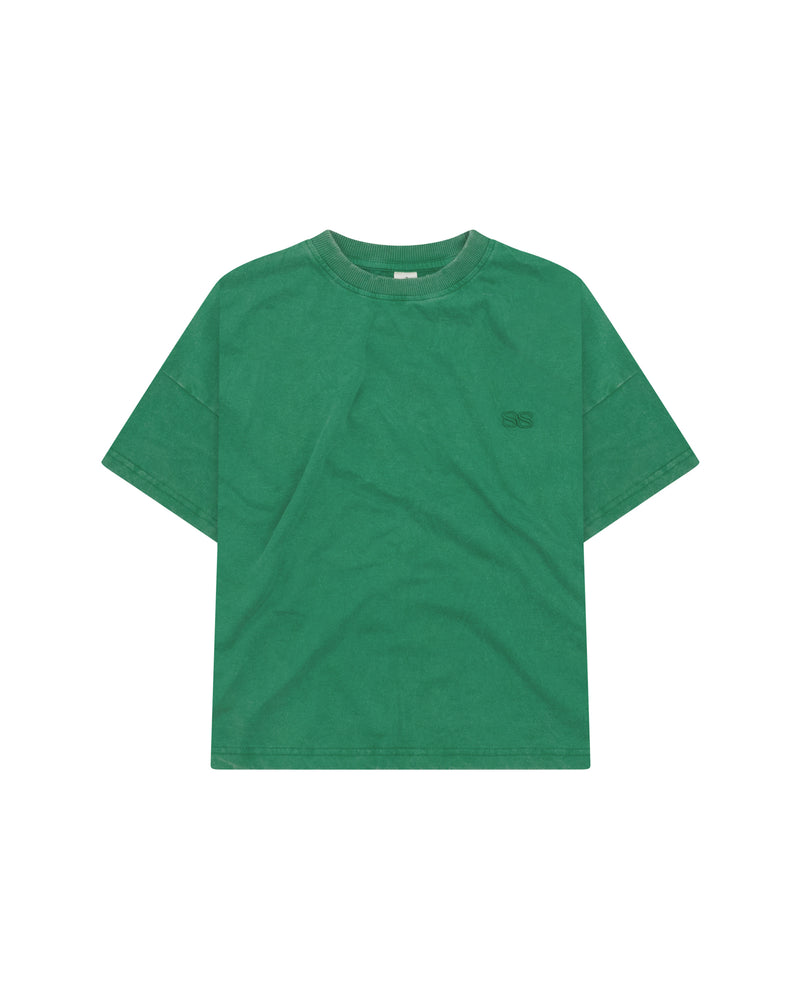 BASIC TEE SS LOGO - VINTAGE GREEN
