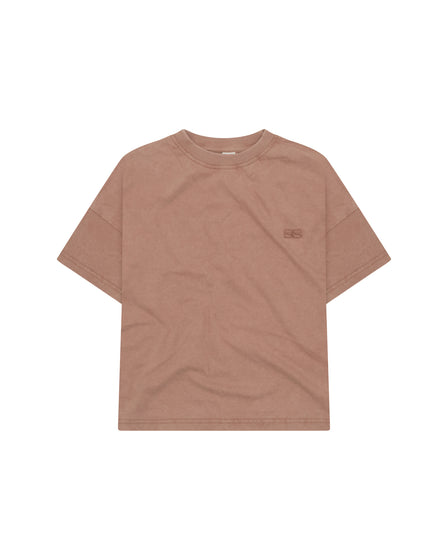 BASIC TEE - SS LOGO <BR> NUDE