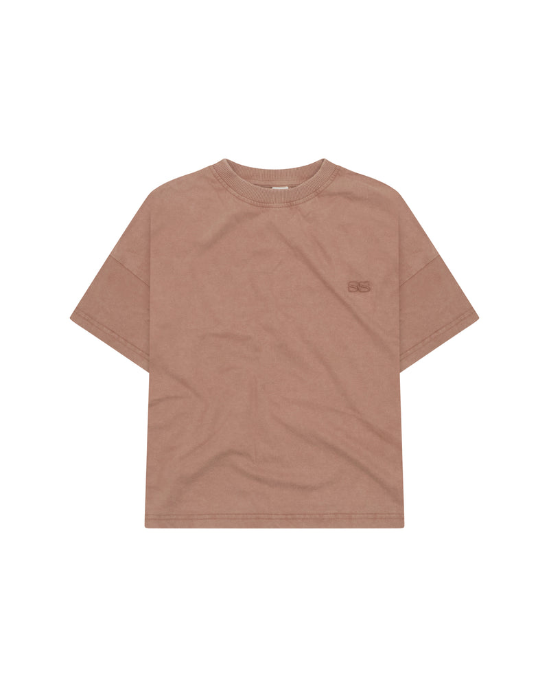 BASIC TEE - SS LOGO <BR> NUDE