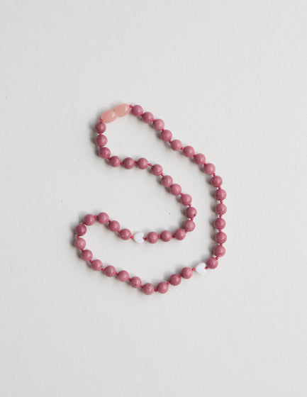 RHODONITE WITH SHELL HEARTS