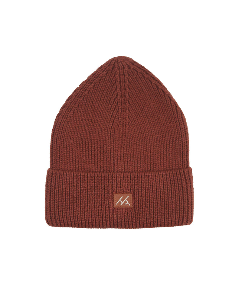 POINT BEANIE - UMBER BROWN