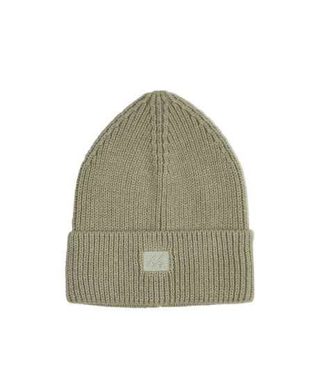 POINT BEANIE - MOSS GREEN