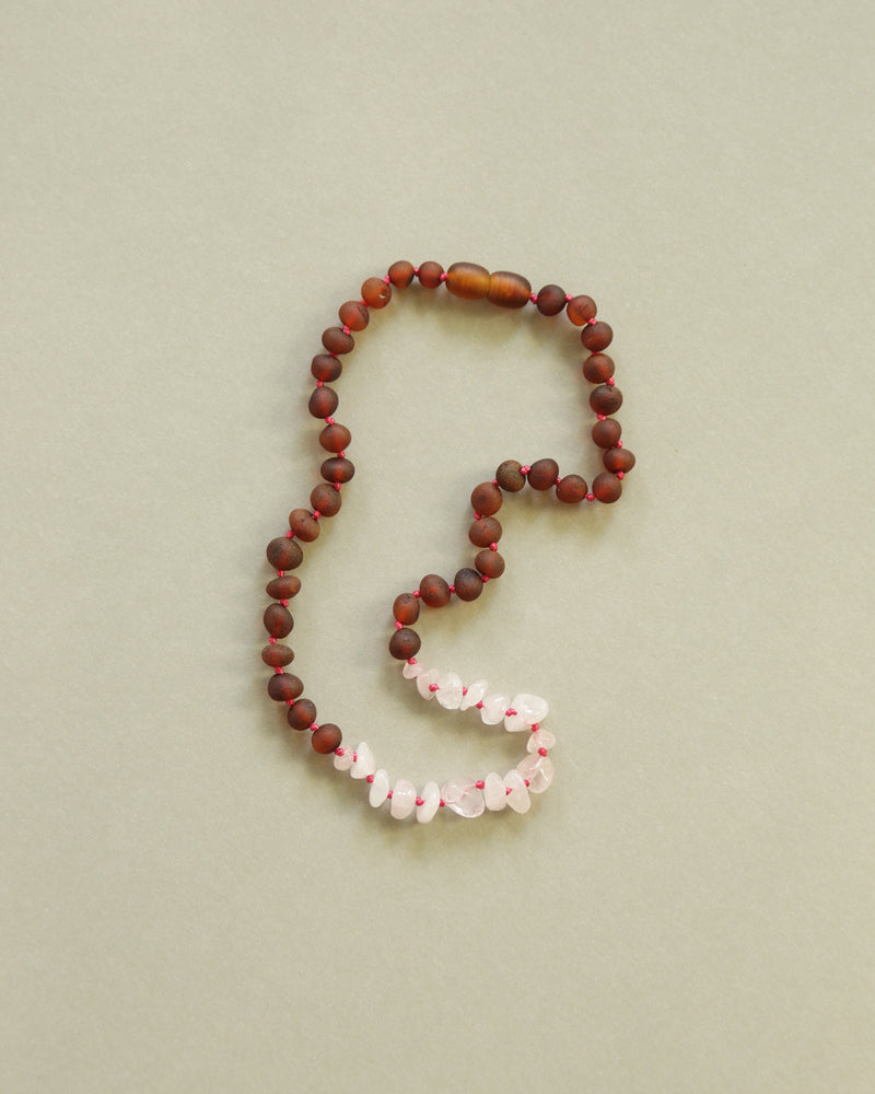 AMBER AND ROSE QUARTZ