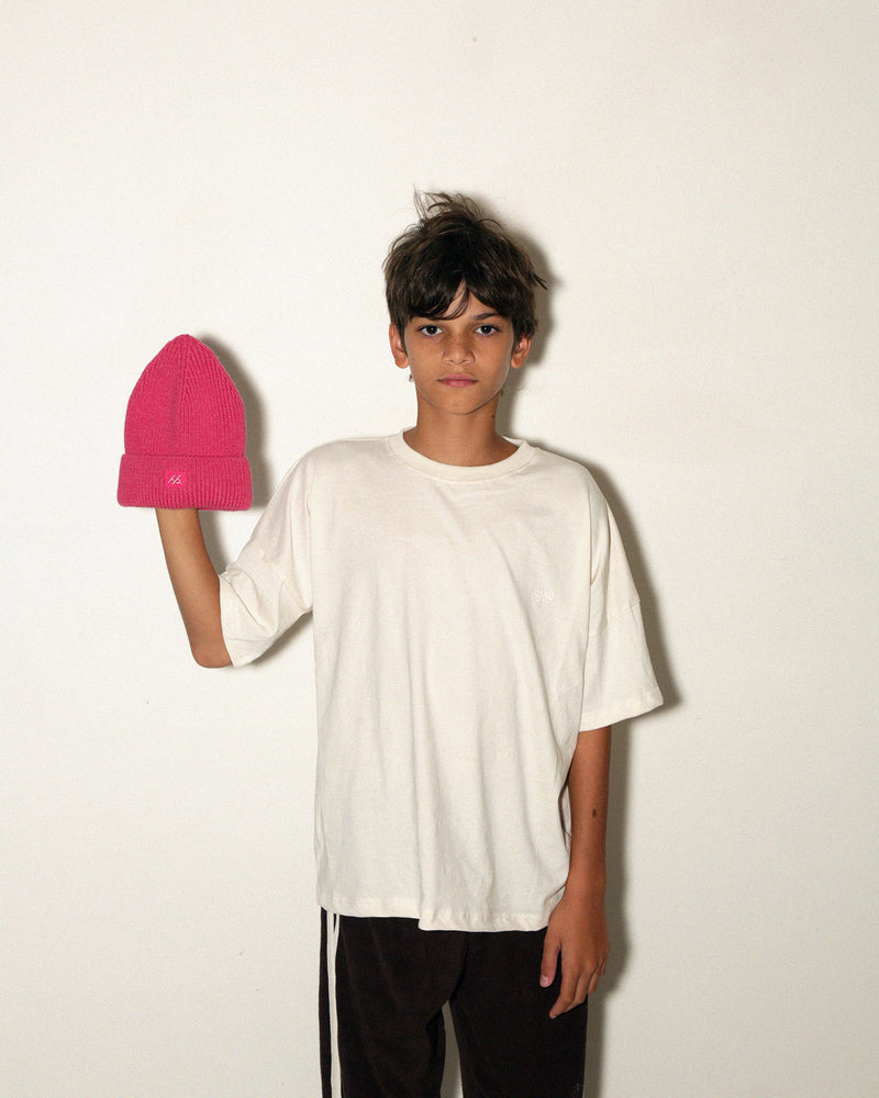 BASIC TEE SS LOGO  - NATURAL