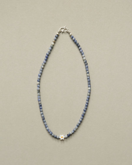 BLUE SPOT JASPER WITH FLOWER