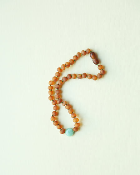 AMAZONITE AND RAW AMBER