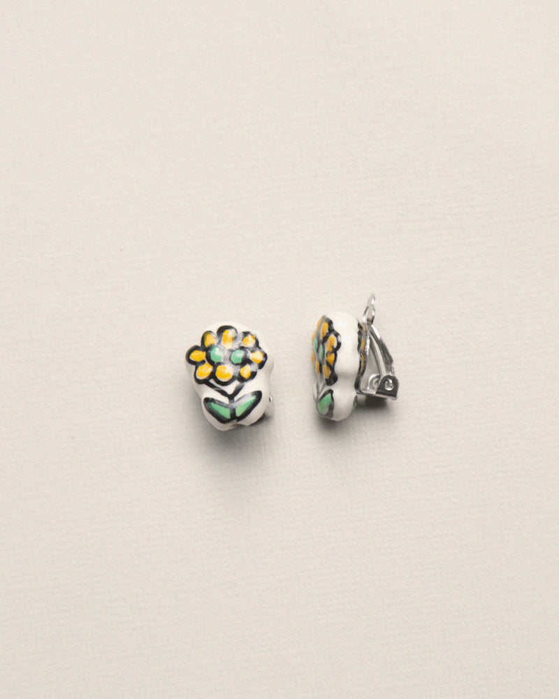 FLOWER CLIP ON EARINGS