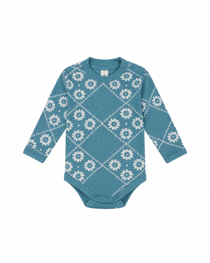 LONG SLEEVE BODY - BLUE FLORAL