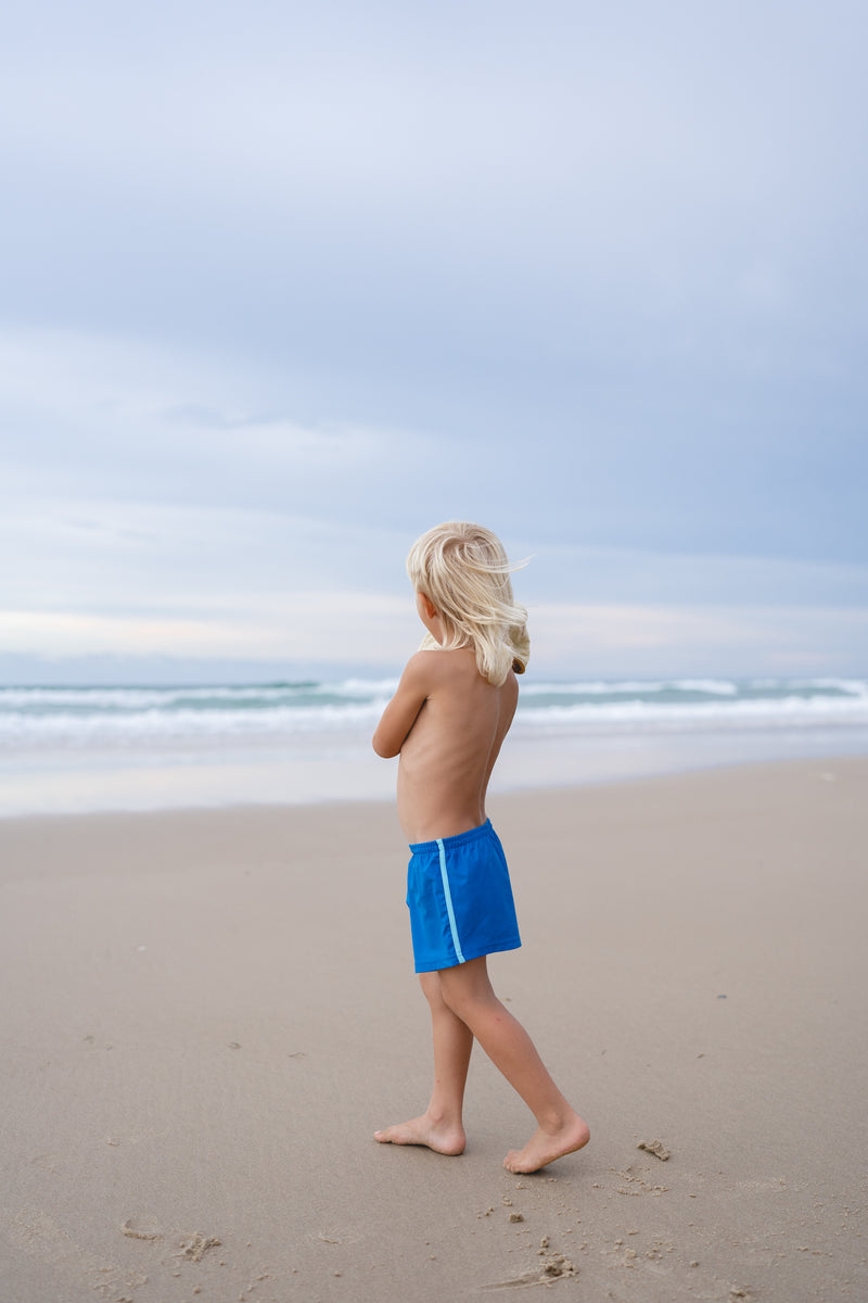 THE RETRO SWIM SHORT - BLUE